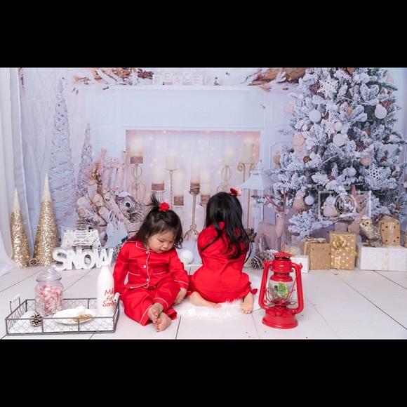 SOLD Red with white pipping holiday pj - Picture 2 of 2